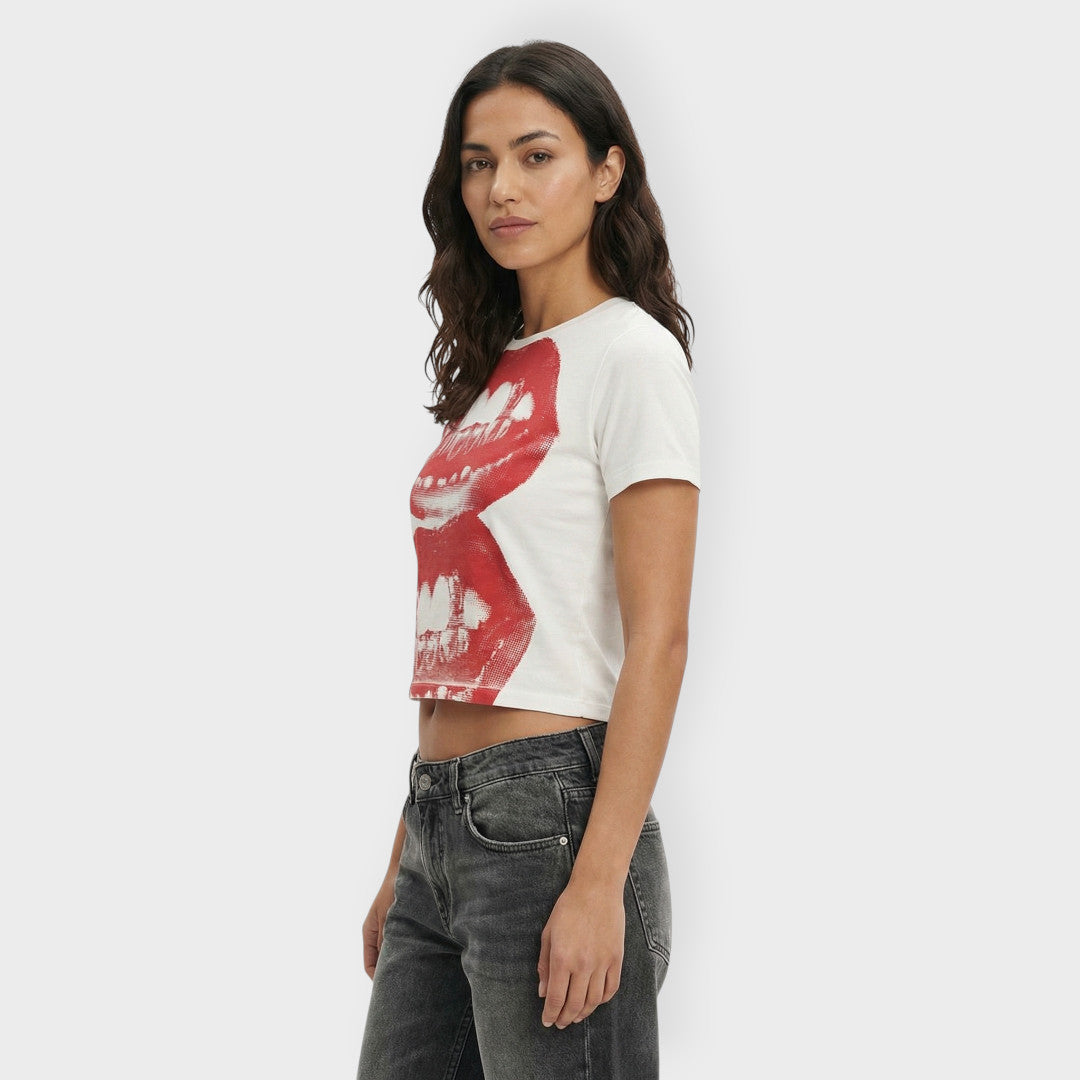 Camiseta Estampada Mujer Manga Corta