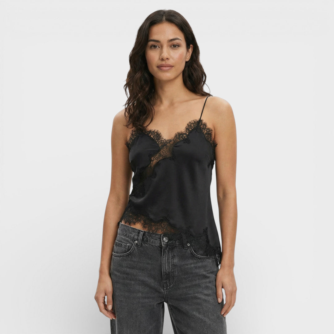 Top Lencero Encaje Sin Mangas