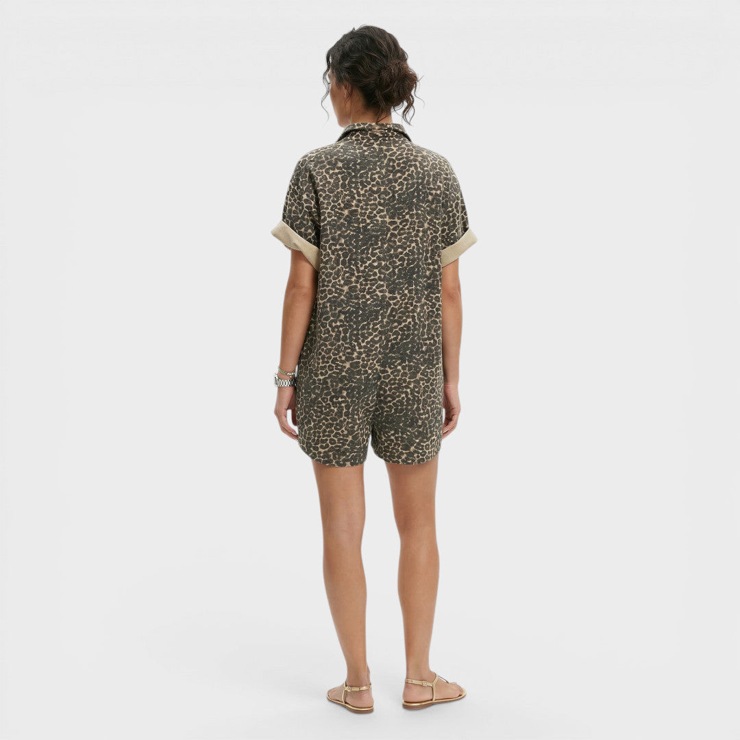 Mono Corto Mujer Estampado Leopardo