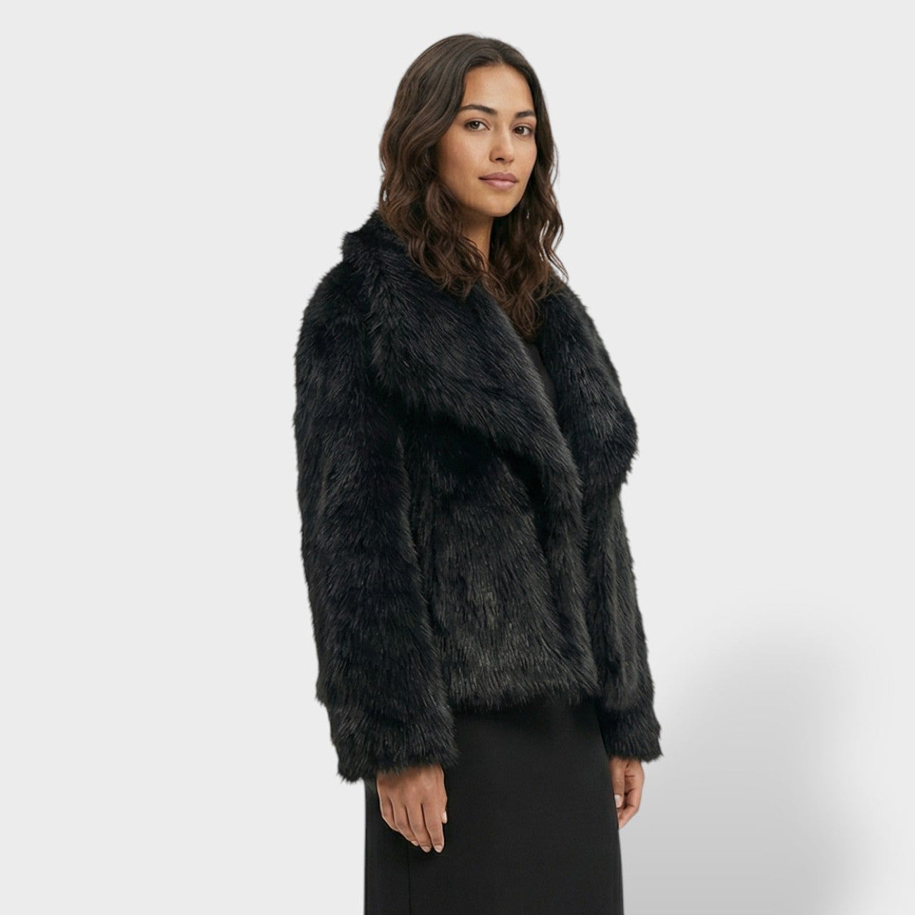 Chaqueta de Pelo Sintético de Lujo Mujer