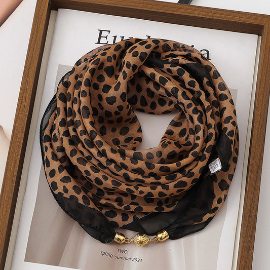 Bufanda  Con Estampado De Leopardo