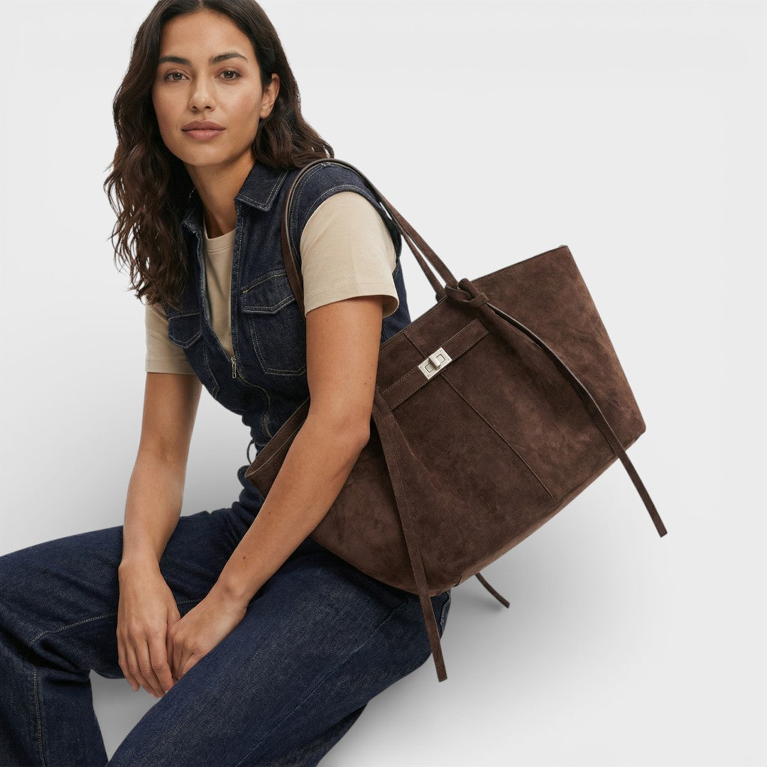 Bolso Shopper Estructurado Negro Mujer