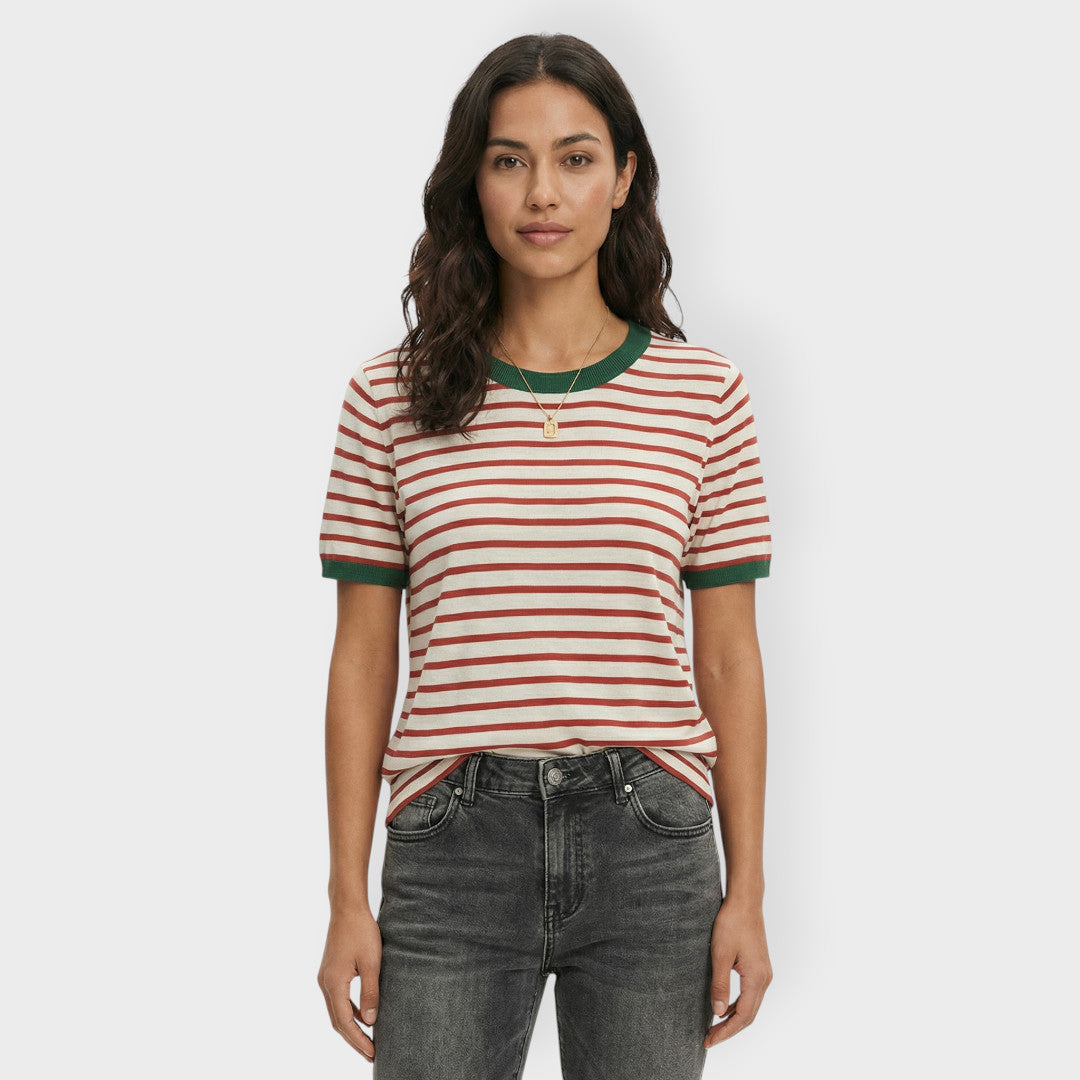 Camiseta Manga Corta Mujer Rayas