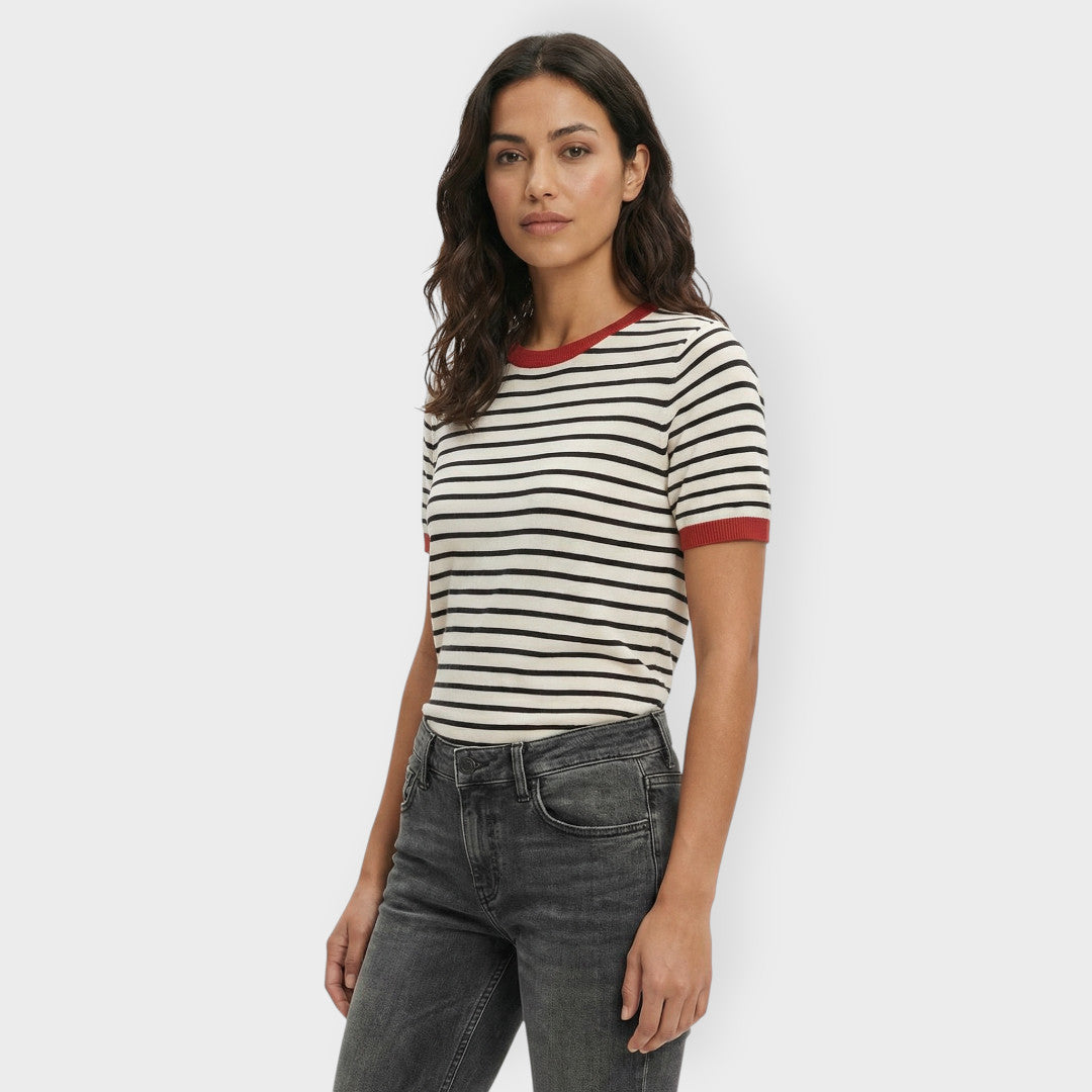 Camiseta Manga Corta Mujer Rayas