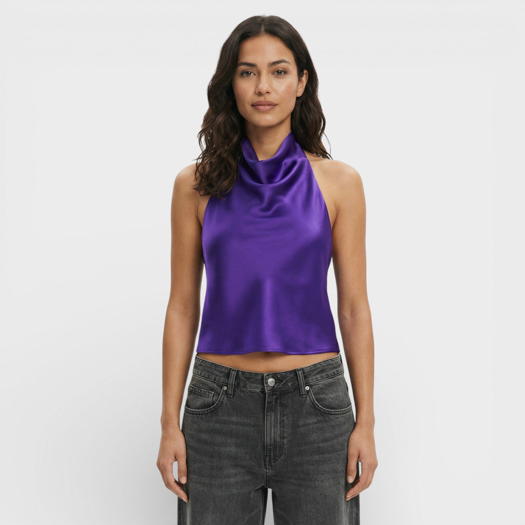 Top Halter Mujer Espalda Descubierta