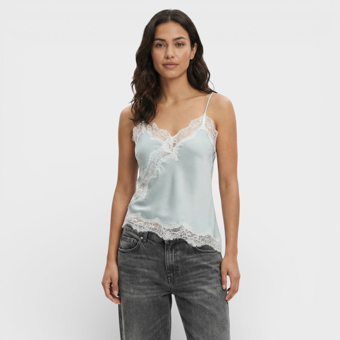 Top Lencero Encaje Sin Mangas