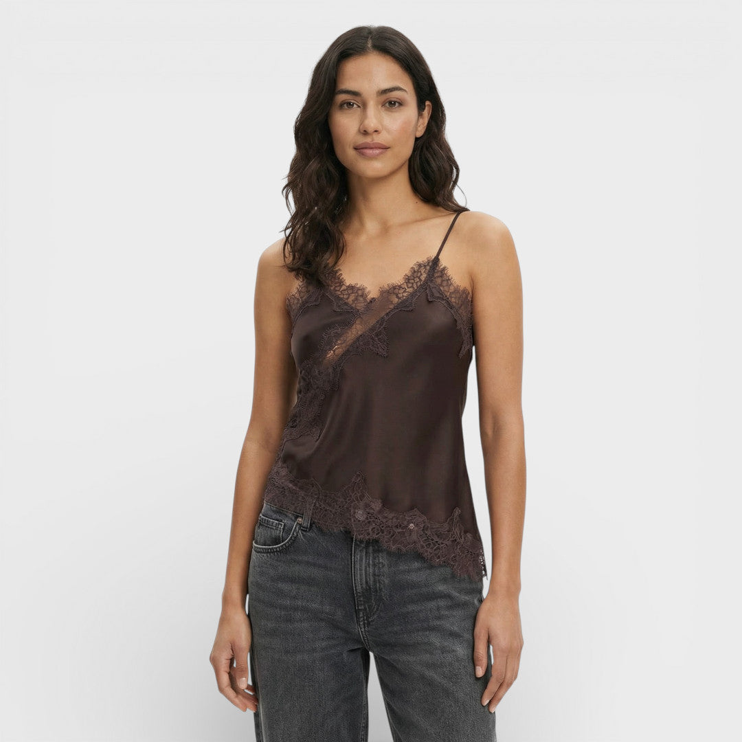 Top Lencero Encaje Sin Mangas