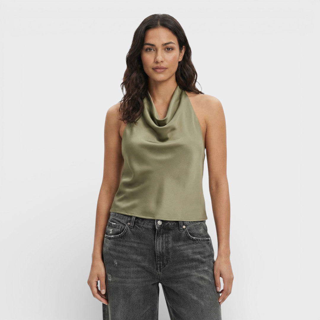 Top Halter Mujer Espalda Descubierta