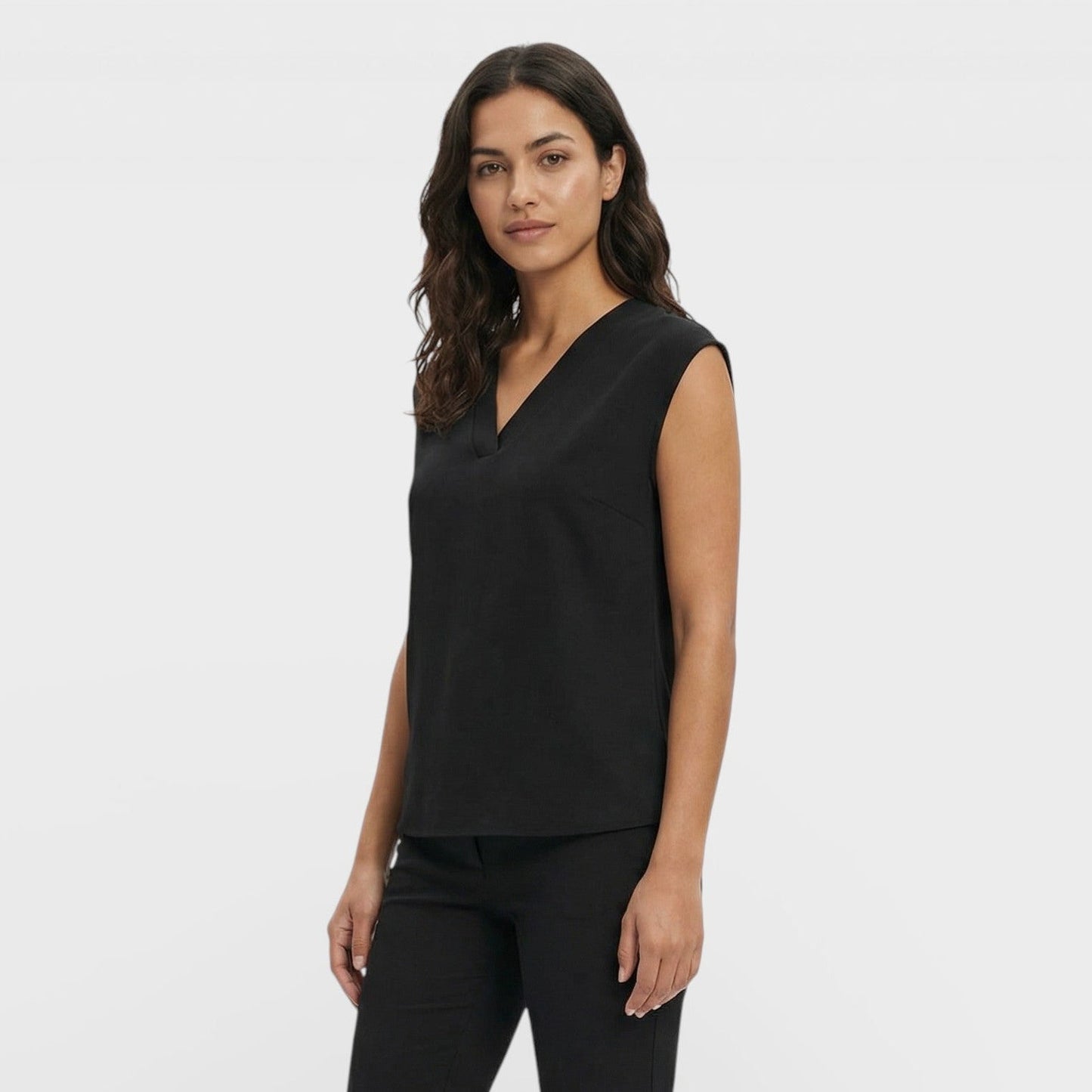 Camiseta Mujer Escote Pico Elegante