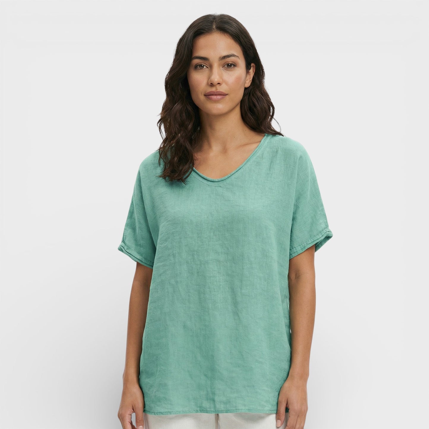 Camiseta Holgada Mujer Escote Pico