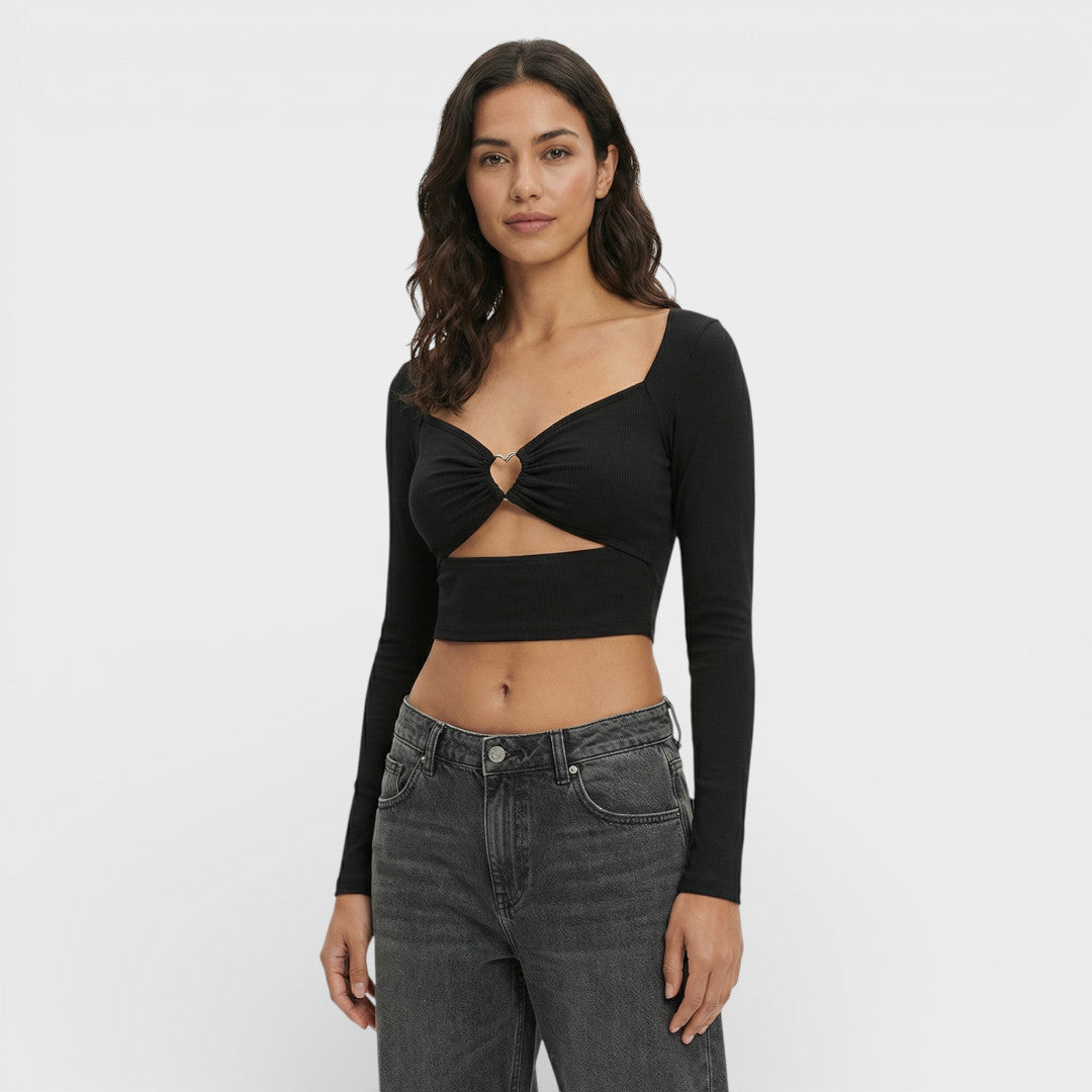 Top Corto Acanalado Mujer