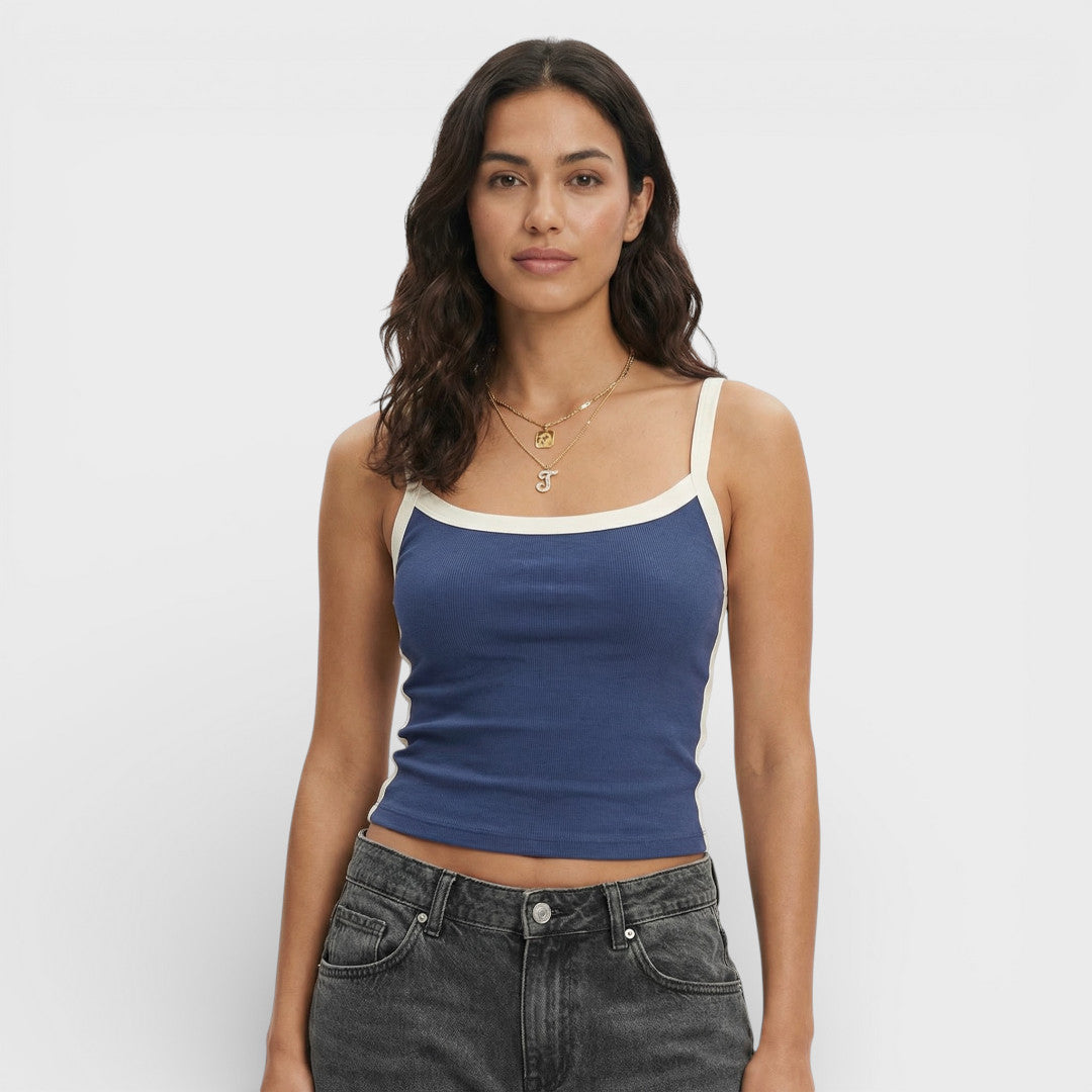 Top Corto Punto Mujer Contraste