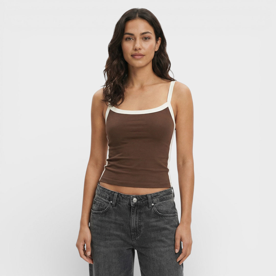 Top Corto Punto Mujer Contraste