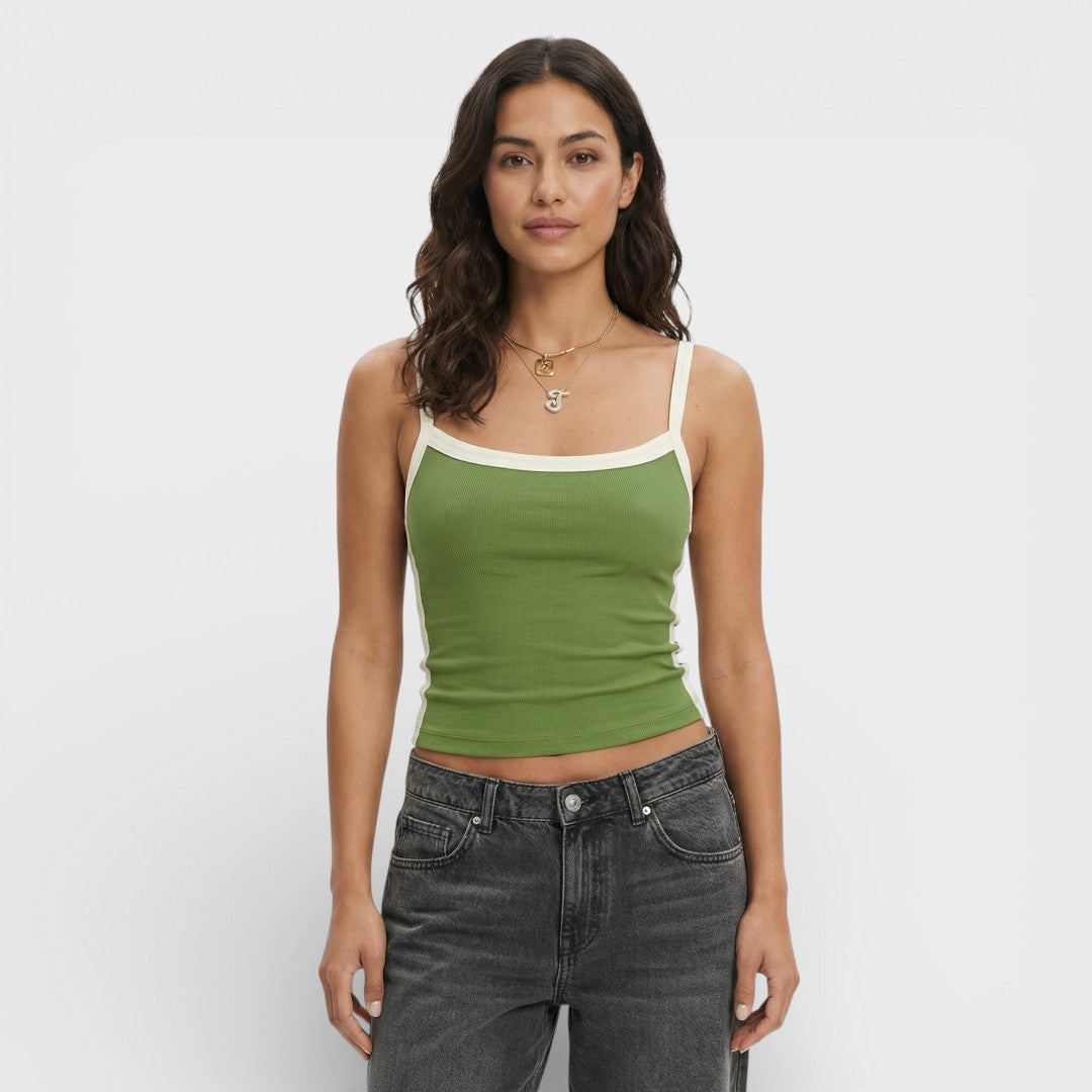 Top Corto Punto Mujer Contraste