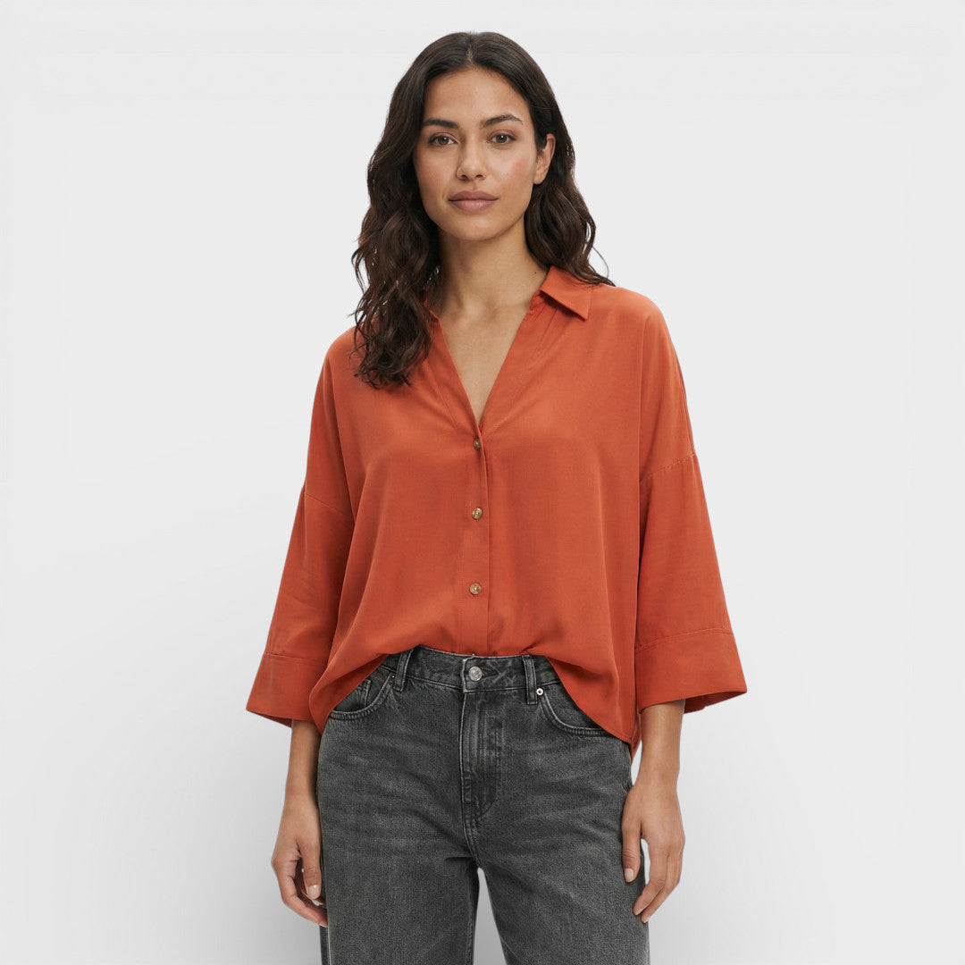 Camisa Mujer Manga Ancha