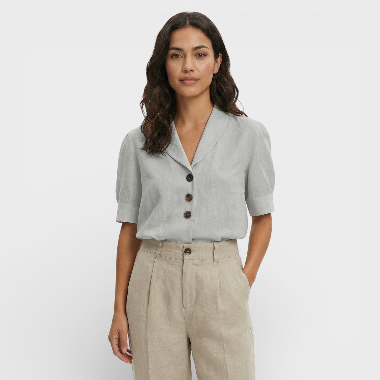 Camiseta Básica Mujer Corte Recto