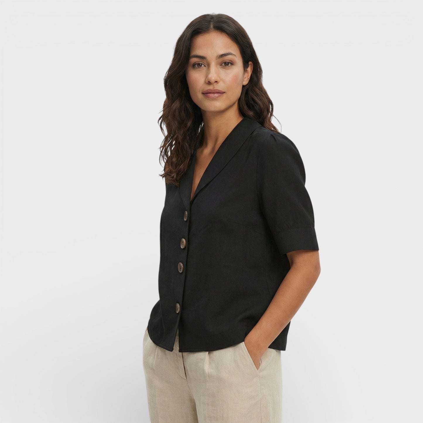 Camiseta Básica Mujer Corte Recto