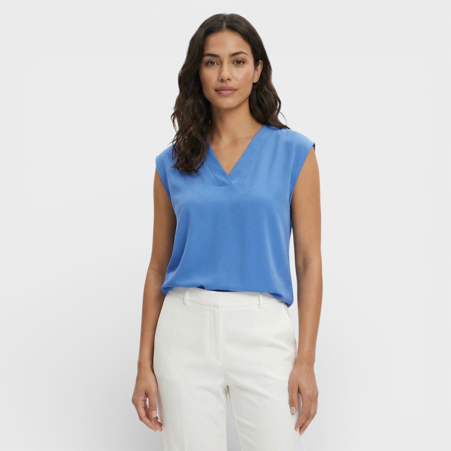 Camiseta Mujer Escote Pico Elegante