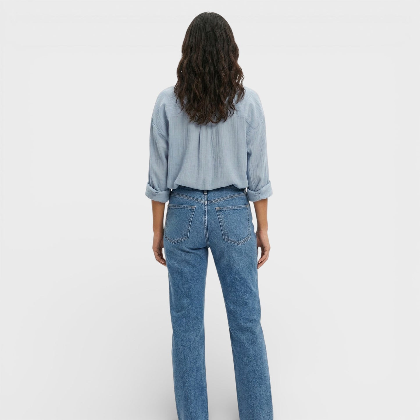 Camisa Plisada Ligera Mujer Elegante