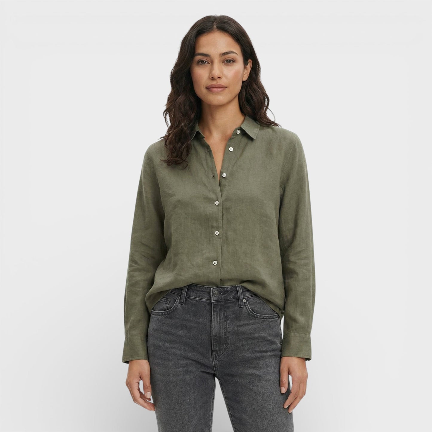 Camisa Lino Holgada Mujer Atemporal