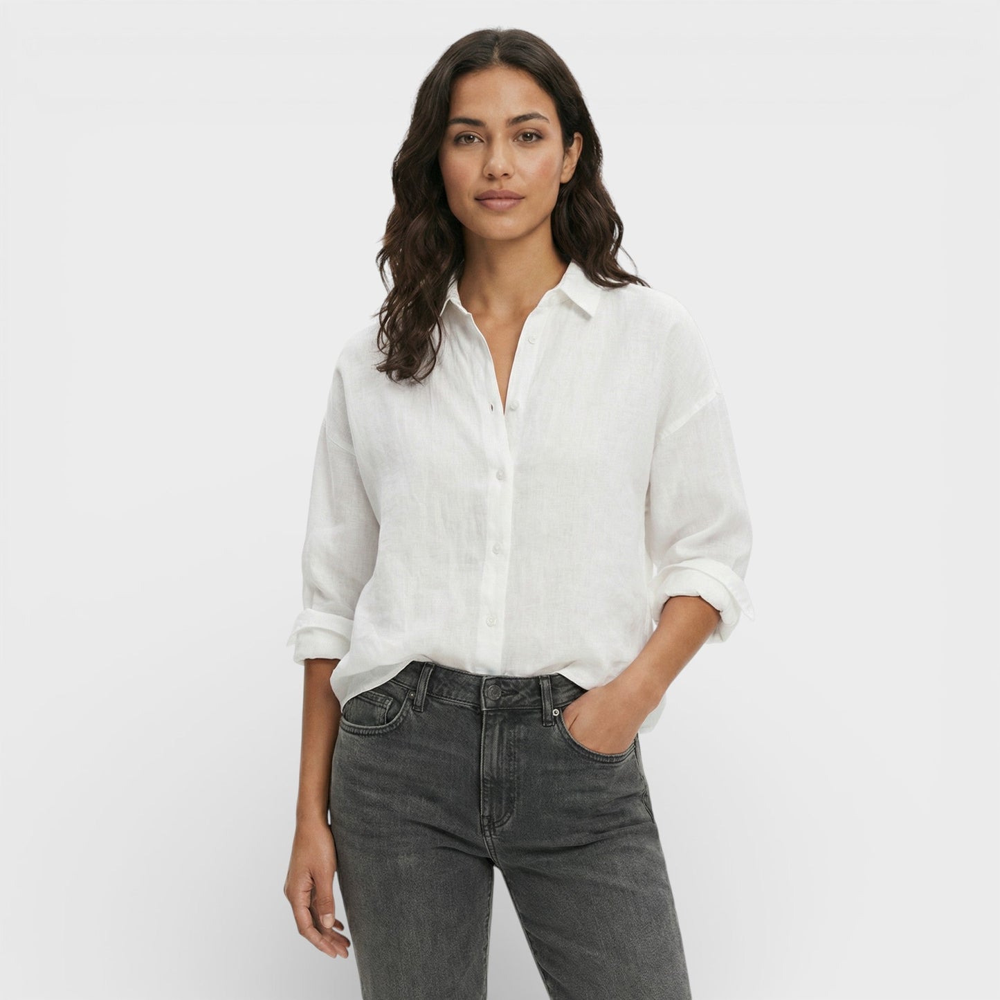 Camisa Lino Holgada Mujer Atemporal