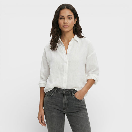 Camisa Lino Holgada Mujer Atemporal