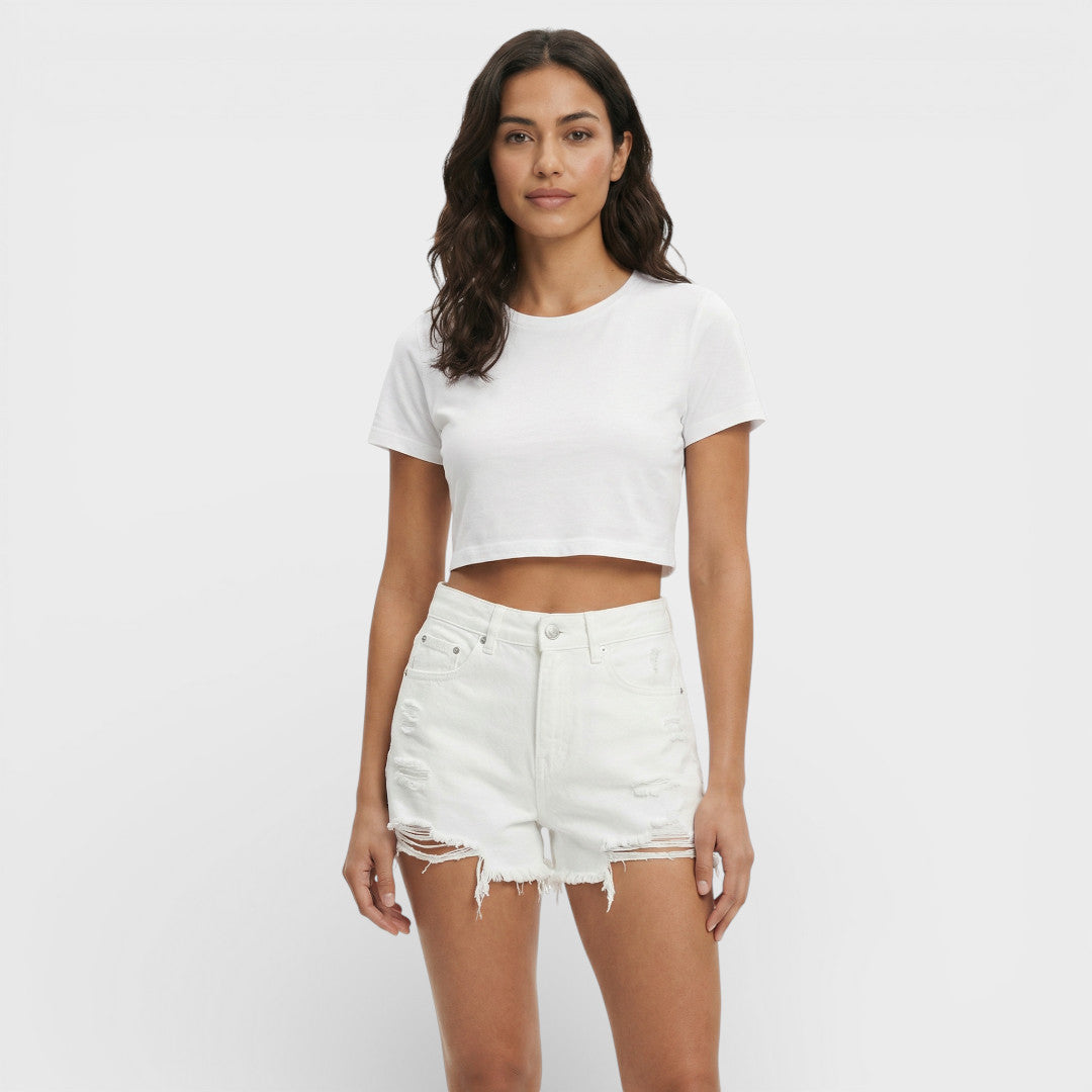 Pantalones Cortos Vaqueros Rasgados Mujer