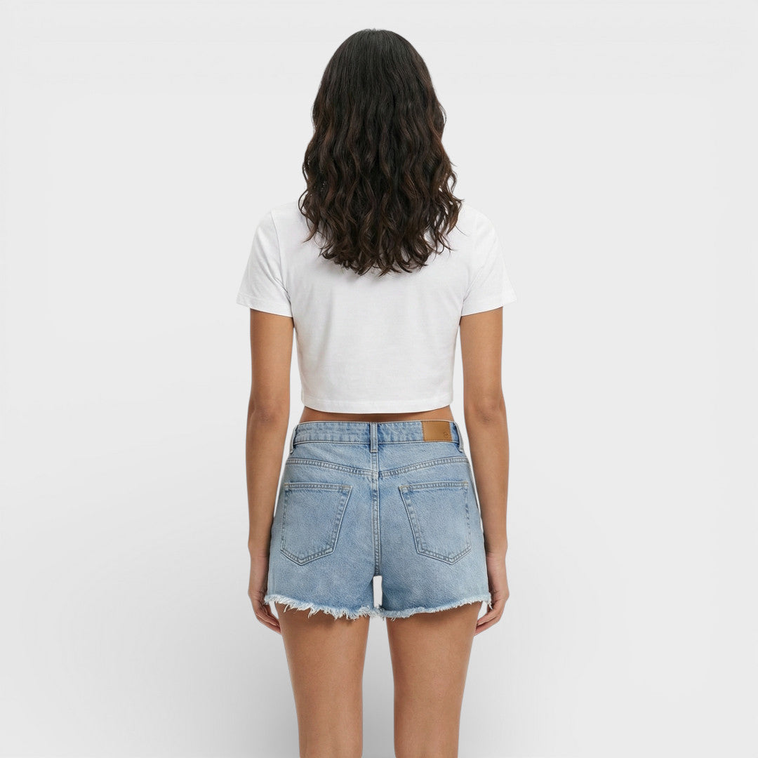 Pantalones Cortos Vaqueros Rasgados Mujer