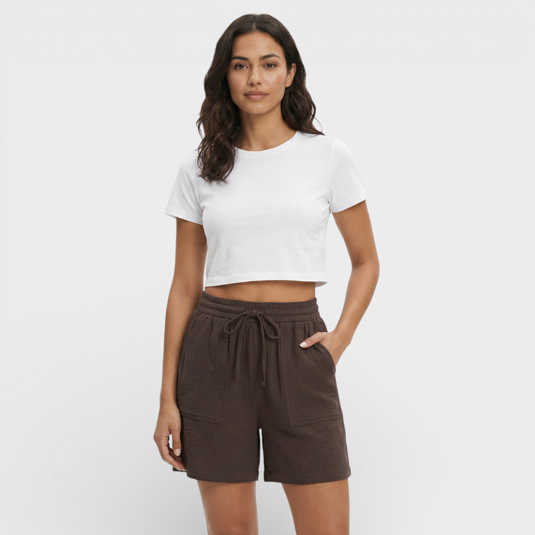 Shorts Mujer Tiro Alto Holgados