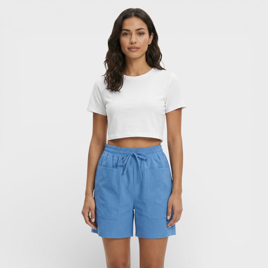 Shorts Mujer Tiro Alto Holgados