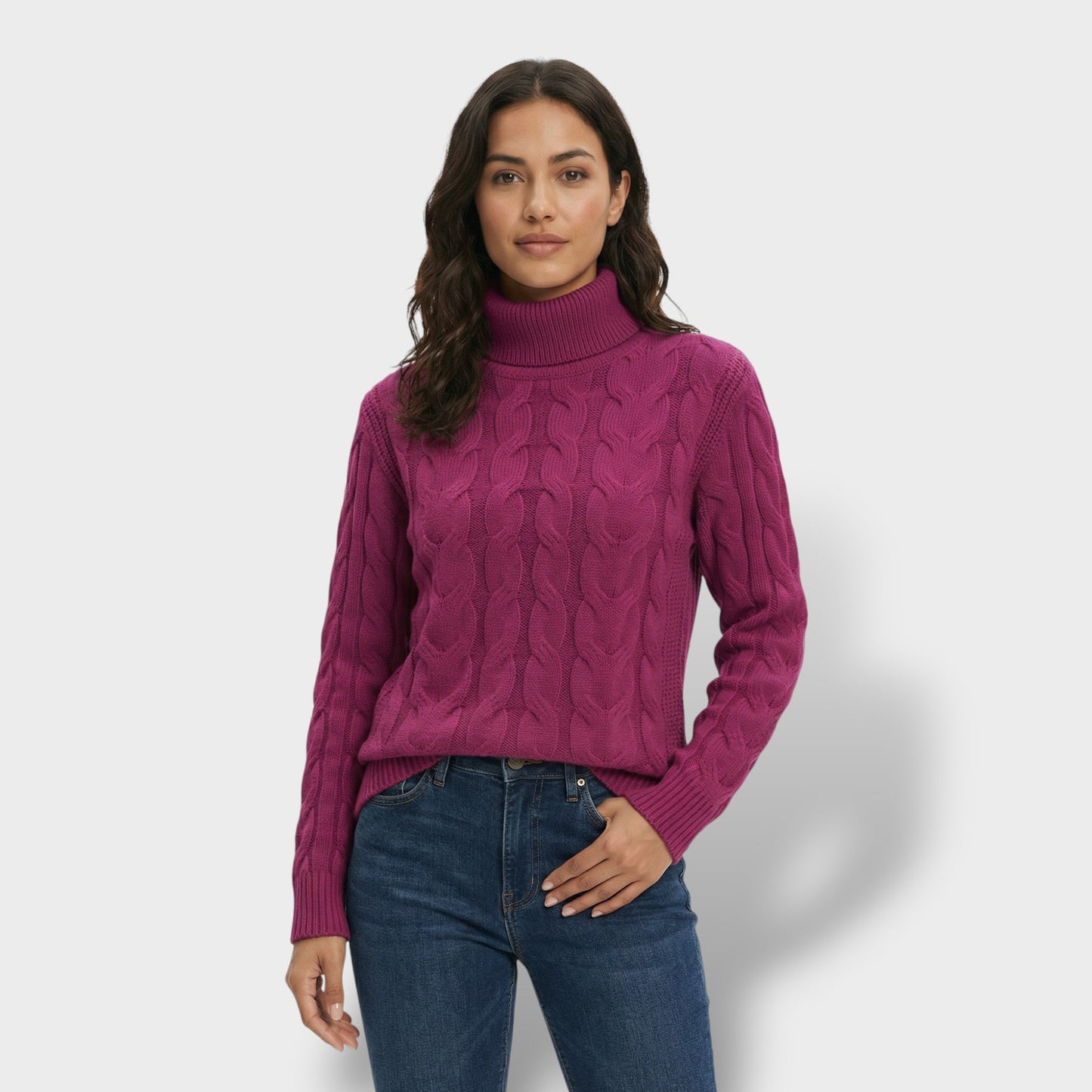 Jersey Cuello Alto Mujer Ajustado