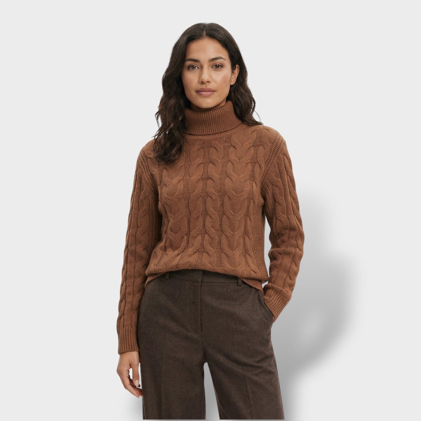 Jersey Cuello Alto Mujer Ajustado