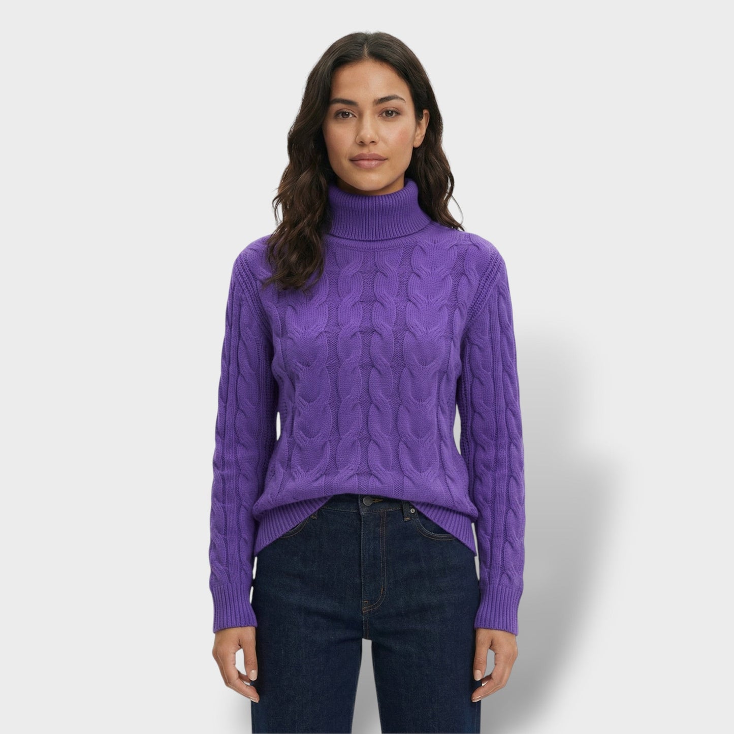 Jersey Cuello Alto Mujer Ajustado