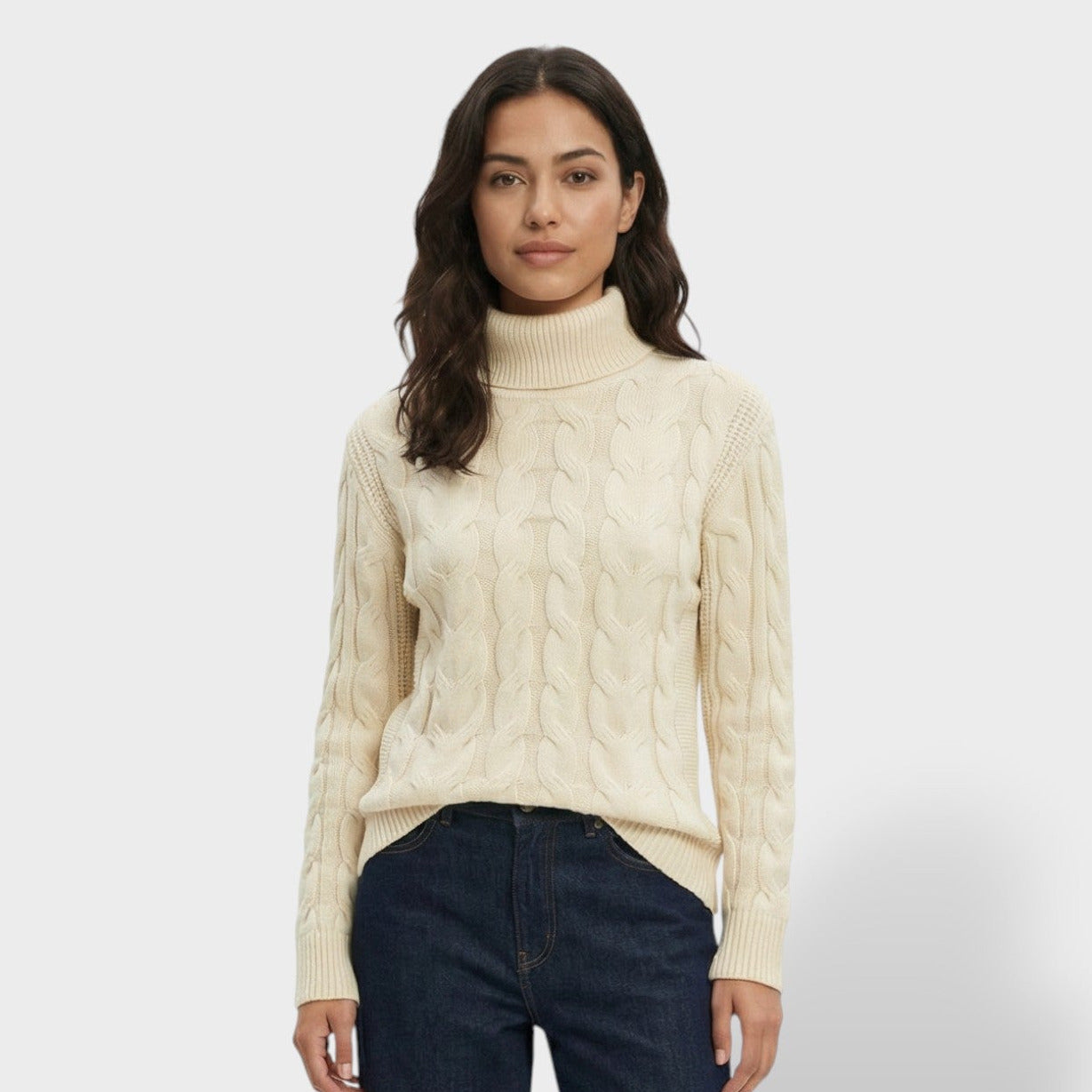 Jersey Cuello Alto Mujer Ajustado