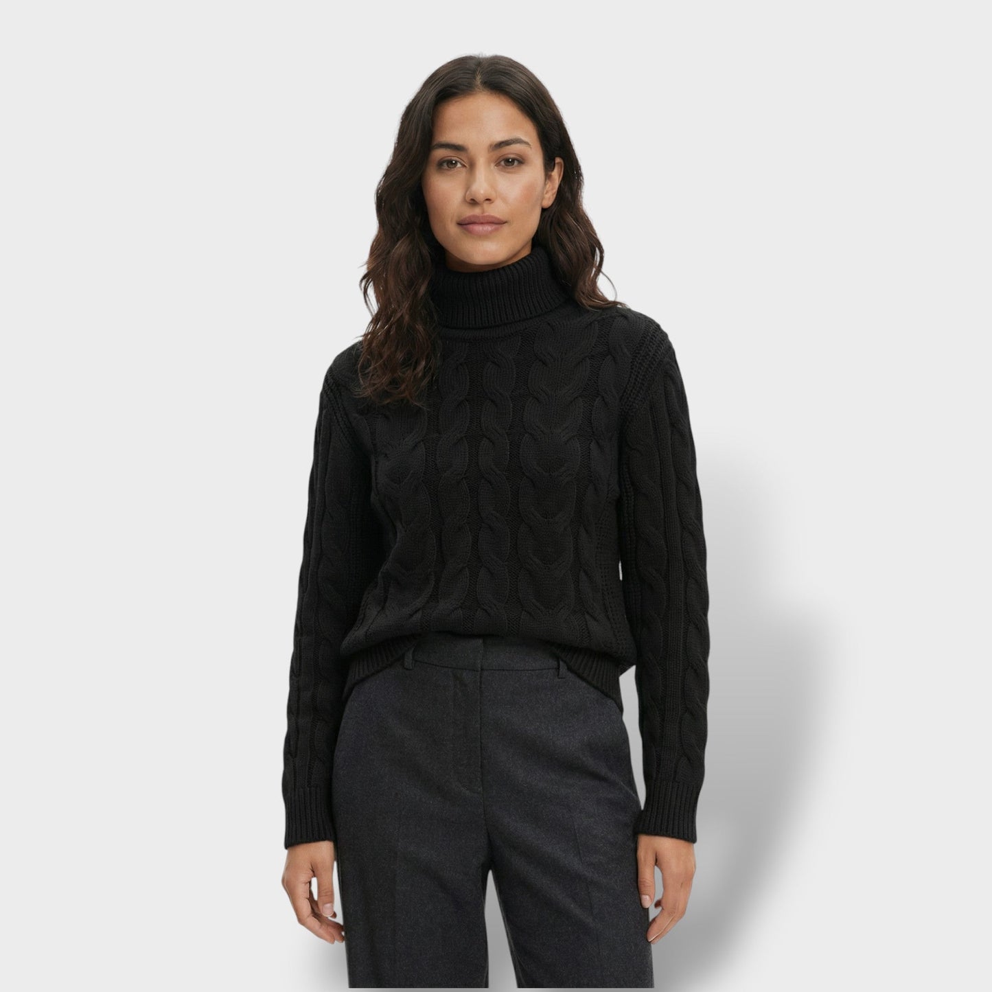 Jersey Cuello Alto Mujer Ajustado