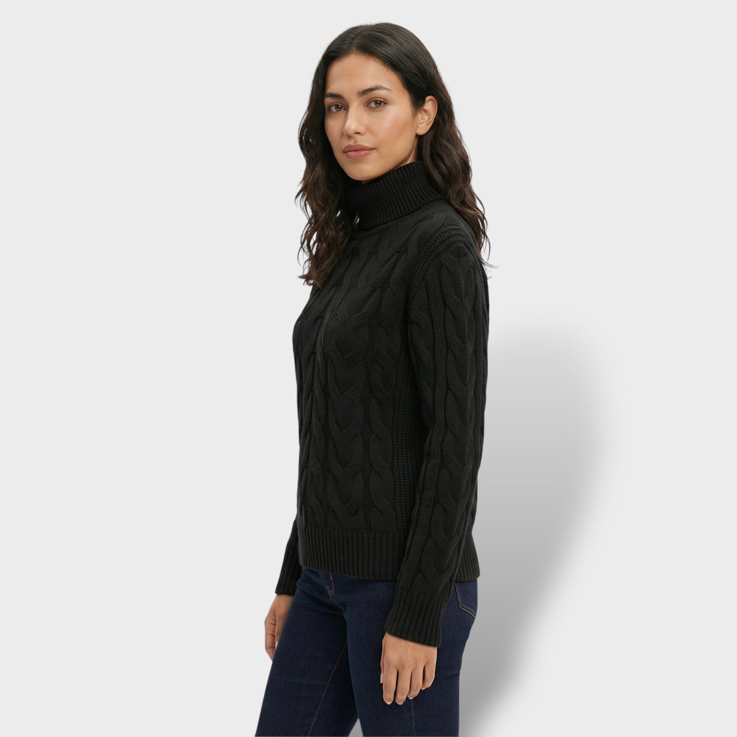 Jersey Cuello Alto Mujer Ajustado