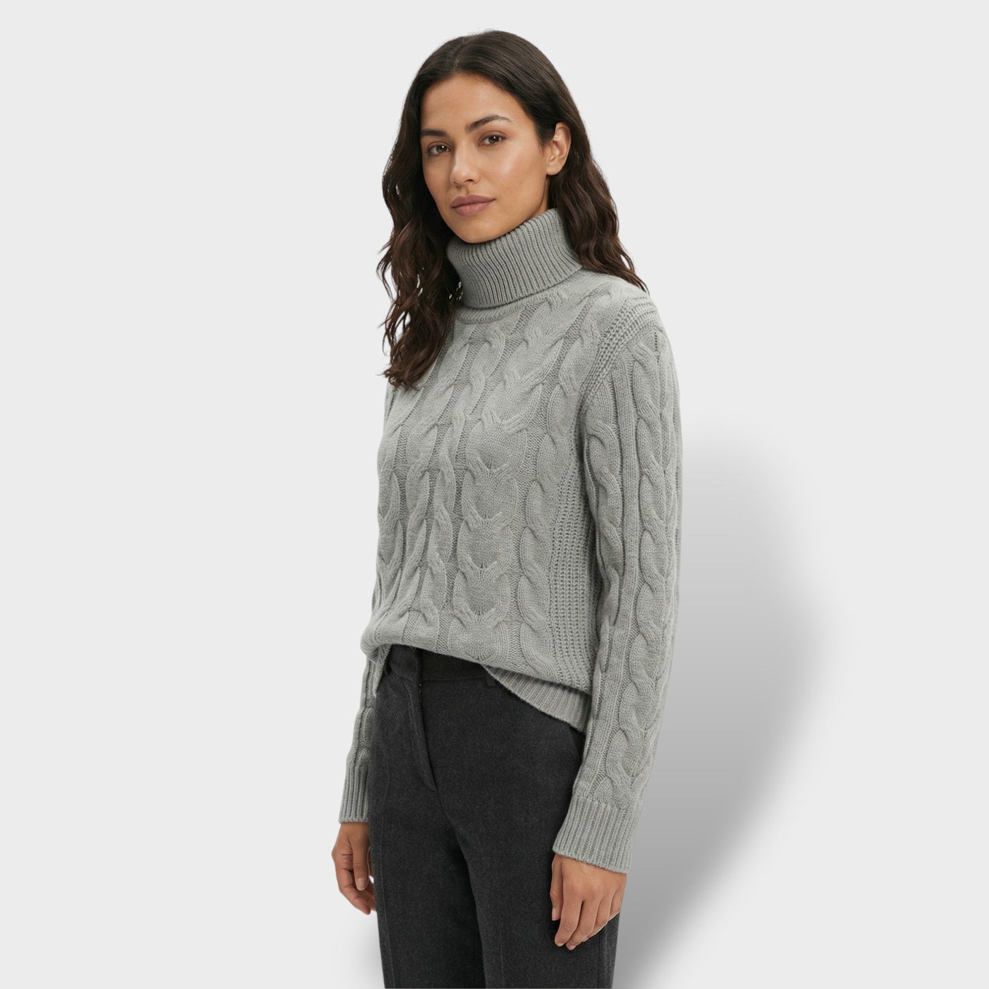 Jersey Cuello Alto Mujer Ajustado