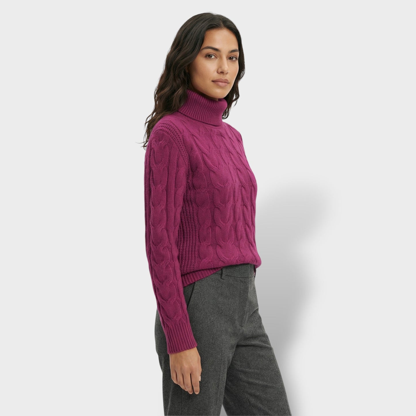 Jersey Cuello Alto Mujer Ajustado