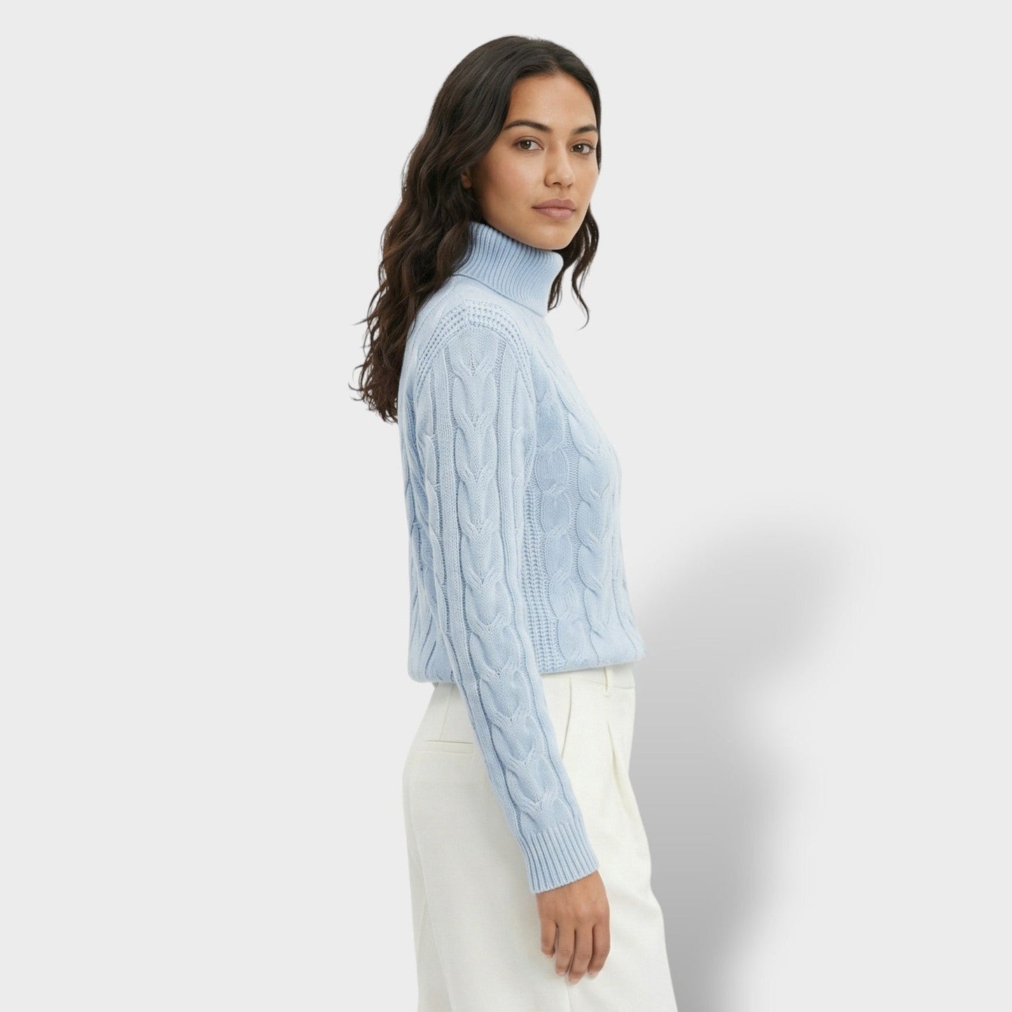 Jersey Cuello Alto Mujer Ajustado