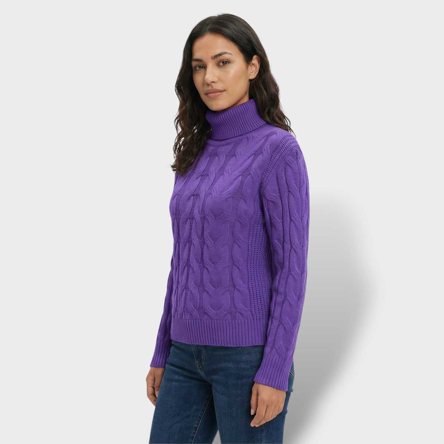 Jersey Cuello Alto Mujer Ajustado