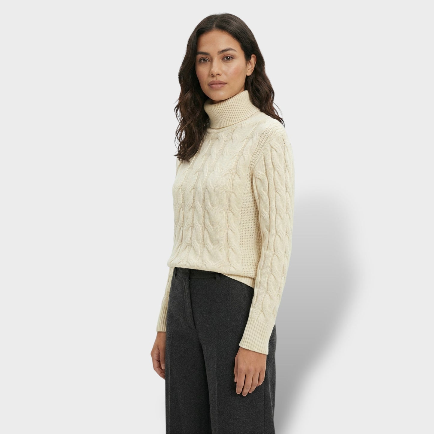 Jersey Cuello Alto Mujer Ajustado