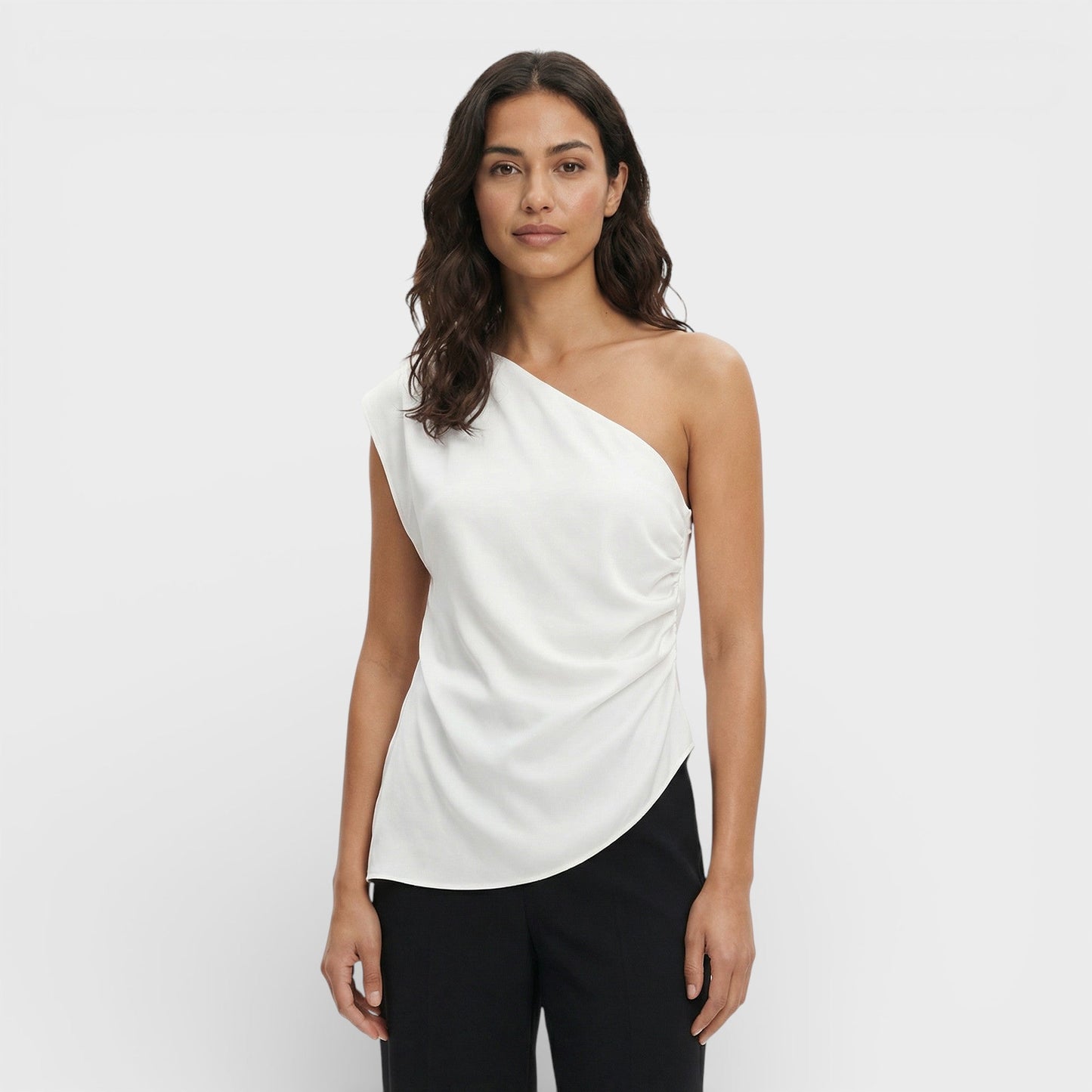 Top Asimétrico Hombros Descubiertos Mujer