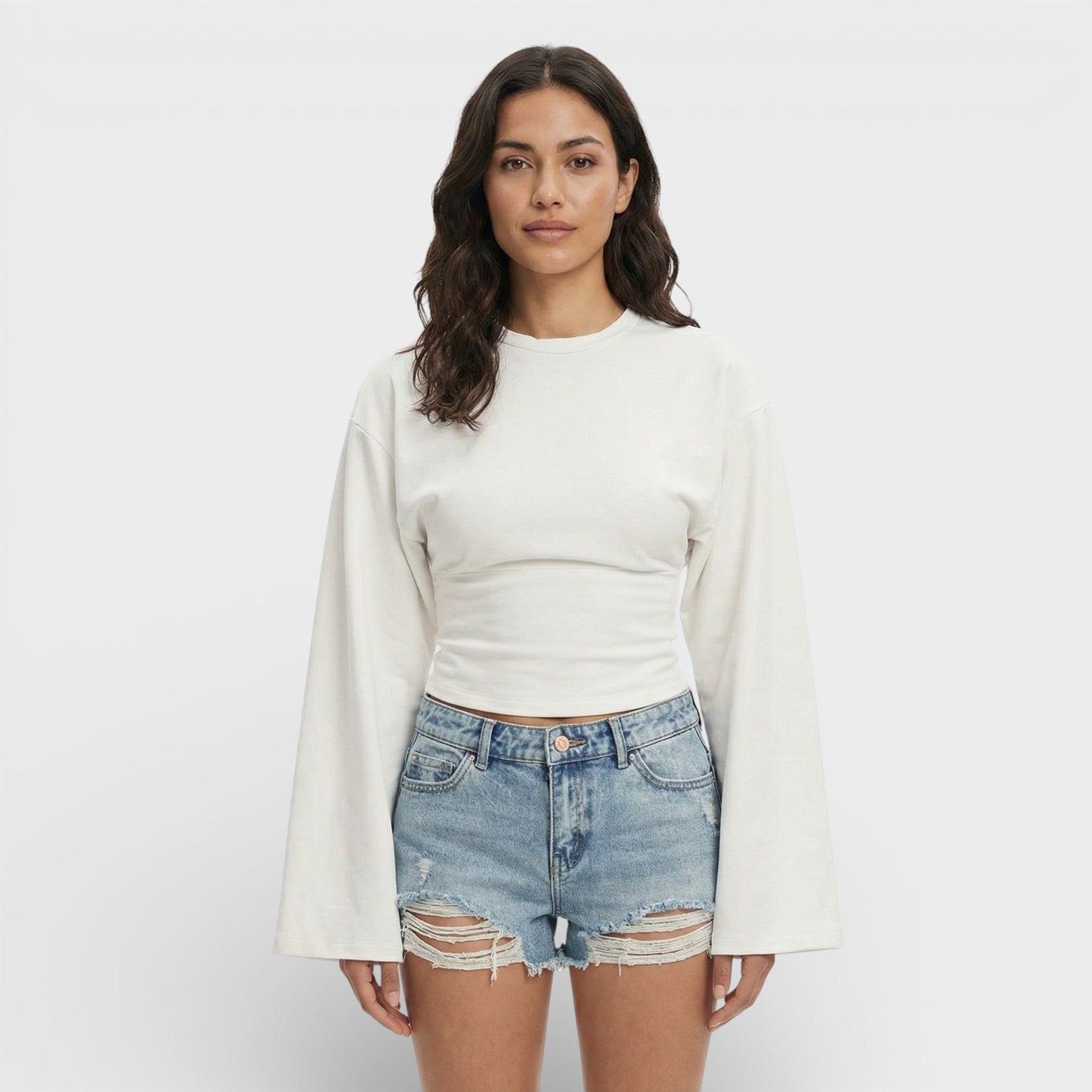 Top Ajustado Manga Larga Mujer