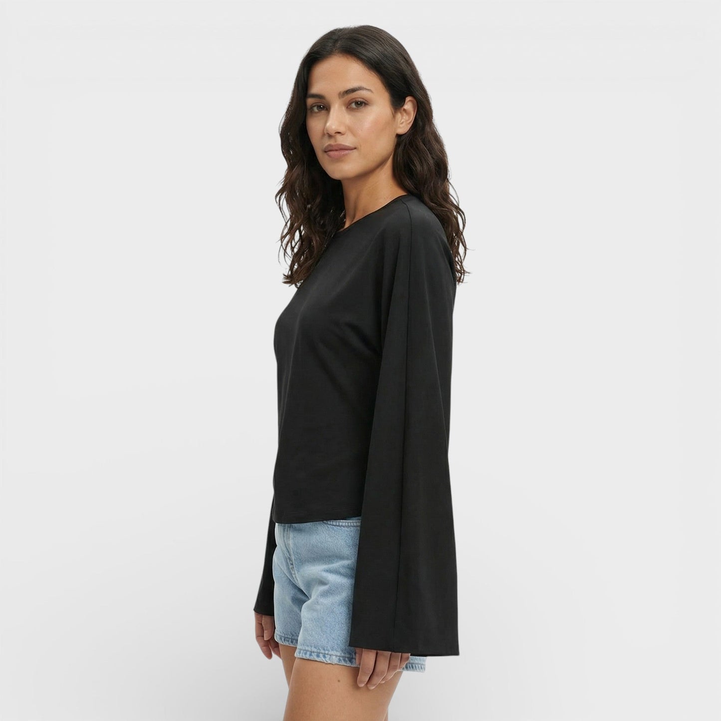 Top Ajustado Manga Larga Mujer