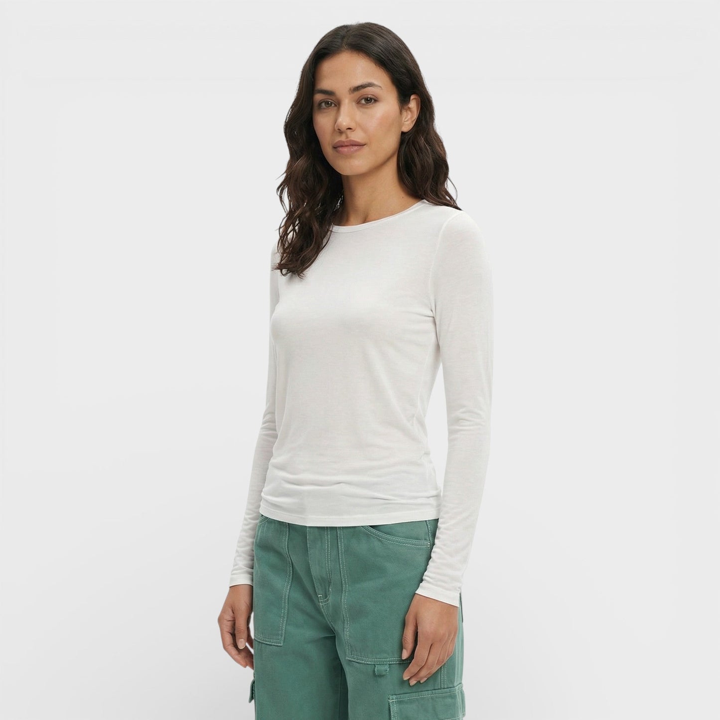 Camiseta Ajustada Manga Larga Mujer