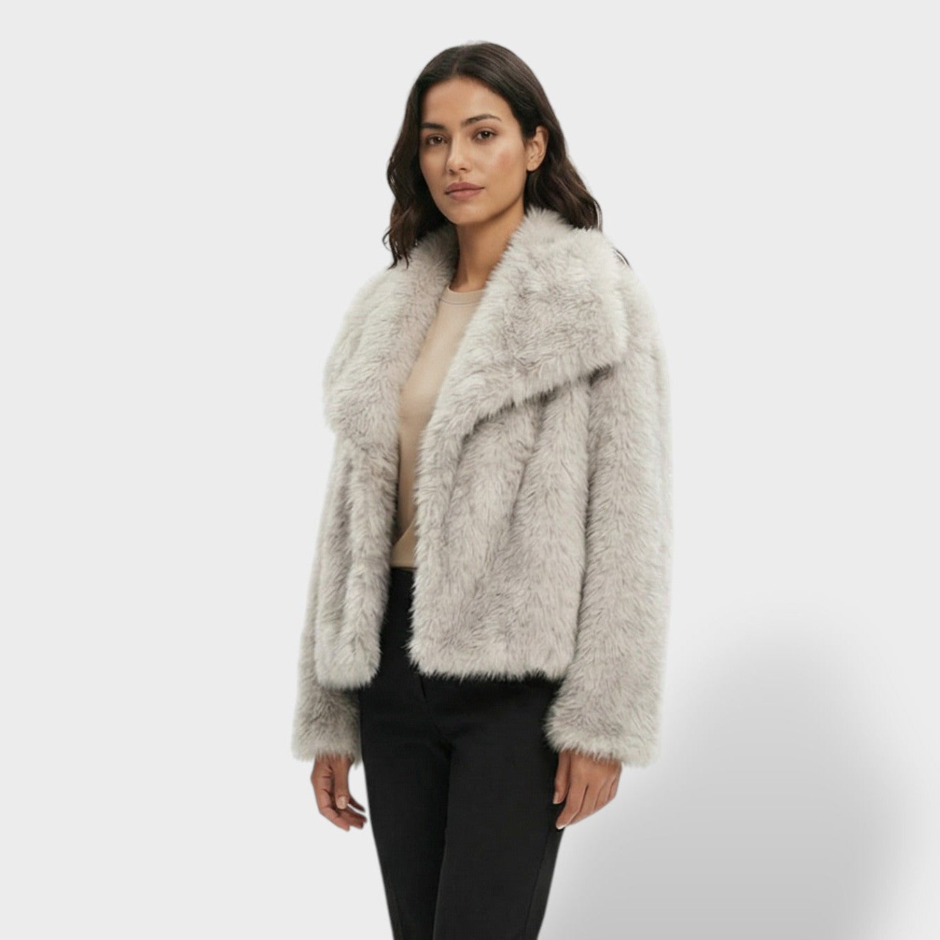 Chaqueta de Pelo Sintético de Lujo Mujer