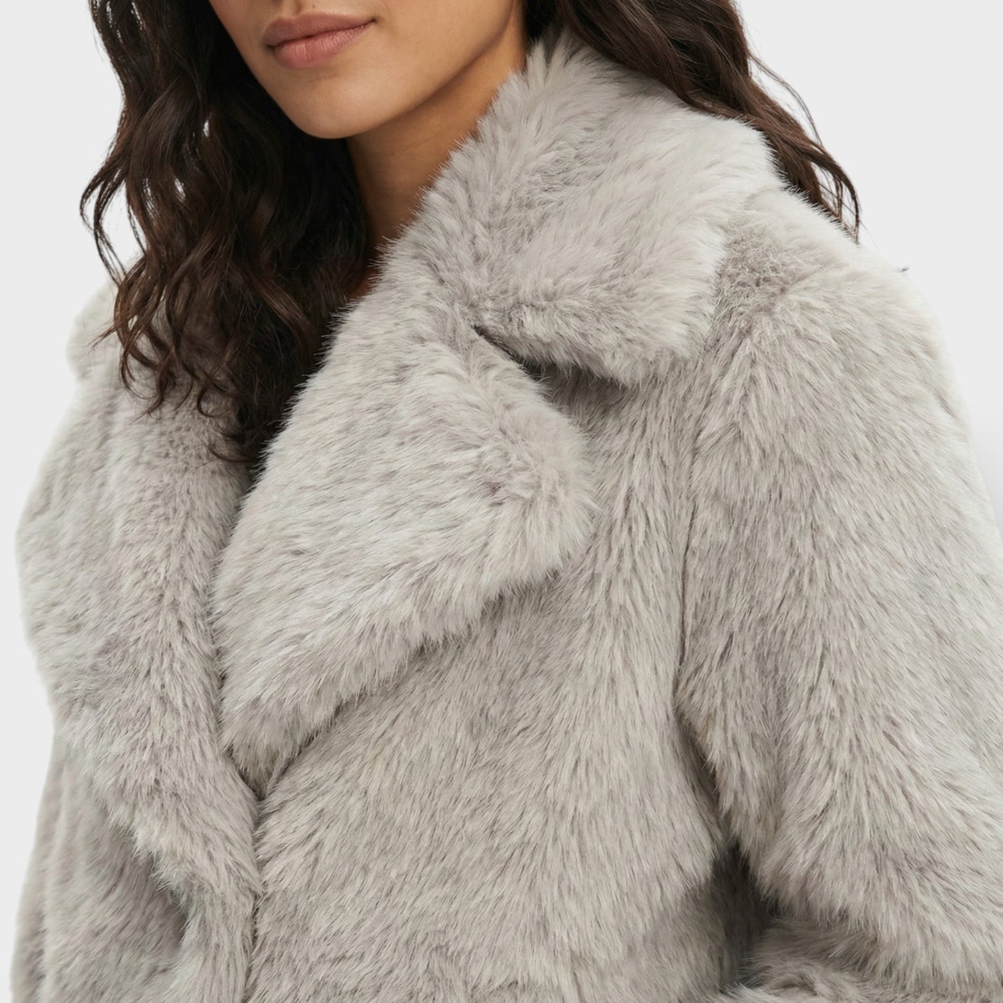 Chaqueta de Pelo Sintético de Lujo Mujer