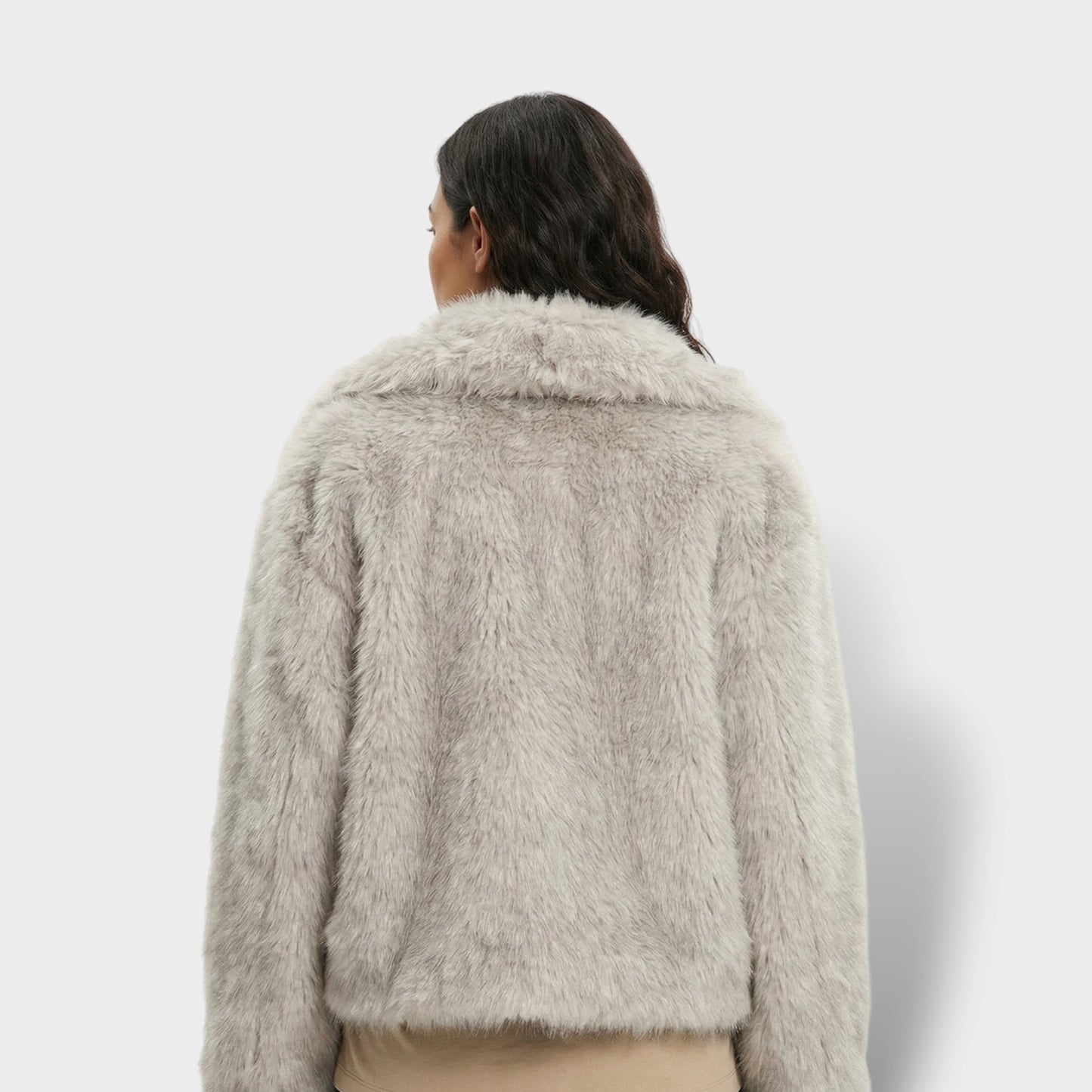 Chaqueta de Pelo Sintético de Lujo Mujer