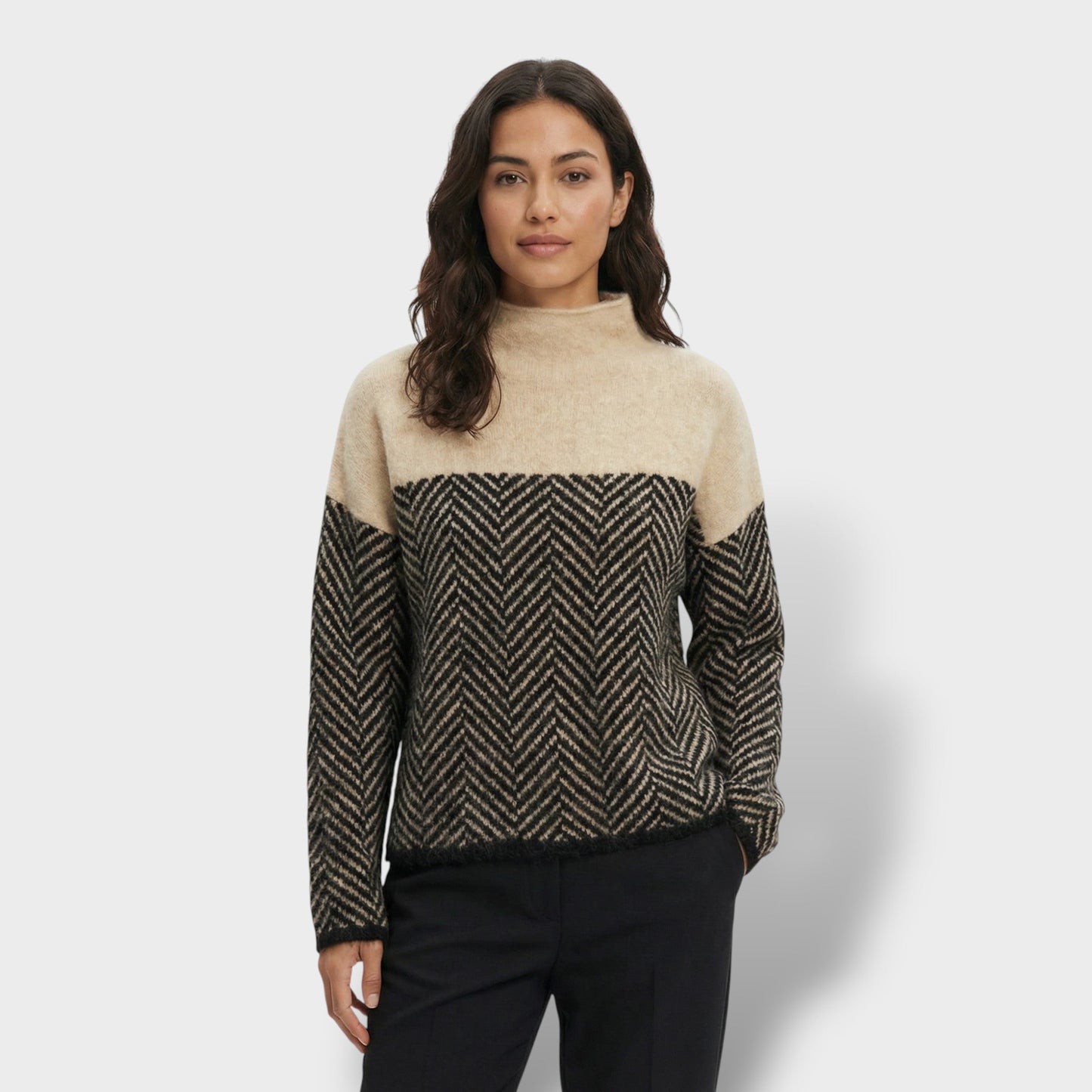 Suéter de Cuello Alto de Lujo