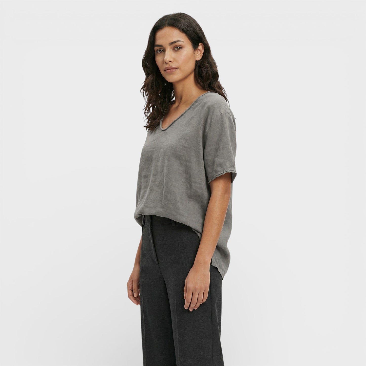 Camiseta Holgada Mujer Escote Pico